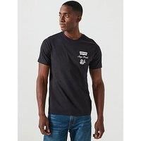 Levi'S Vintage Fit Graphic Back Print Short Sleeve T-Shirt- Black