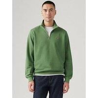 Levi/'s Men/'s Original Hm 1/4 Zip Sweatshirt, Moss Olive 0908736, S