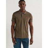 Levi'S Housemark Logo Short Sleeve Polo Shirt - Khaki