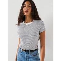 Levi'S Essential Sporty T-Shirt - Annalise Stripe Peacoat Cotton - Blue