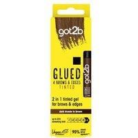 got2b Glued 4 Brows & Edges Tinted Gel 2 in 1 16ml, Buildable Colour Dark Blonde to Brown, Screaming Hold Brow Gel, Eyebrow Gel for Long-Lasting Looks, Vegan Formula*, Naturally-Derived Ingredients**