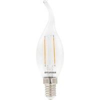 SYLVANIA Bent Tipped Retro LED Candle 2.5W (25W eq.) SES Clear 2700K