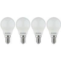 Sylvania LED Frosted Mini Globe Lamp 5W SES (E14) 470lm (4 Pack)