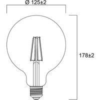 Sylvania E27 filament LED G120 4 W 2,700 K 840 lm