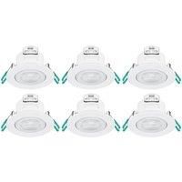 Sylvania SylSpot Tilt LED LED Recessed Spotlight White 4.8W 500lm 6 Pack (187VN)