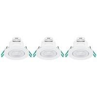 Sylvania SylSpot Fixed LED LED Recessed Spotlight White 5.5W 550lm 3 Pack (794VN)
