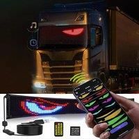 Led Eyes For Truck Led Matrix Panel RGB LED Car Panel DIY Programmable Bluetooth App Control
