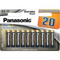 Panasonic Everyday AA Batteries - Pack Of 20 - Batteries - Stationery Supplies