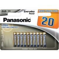 Panasonic Everyday AAA Batteries - Pack Of 20 - Batteries - Stationery Supplies