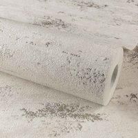 Industrial Concrete Stone Wallpaper Metallic White Gold Silver Textured Vinyl