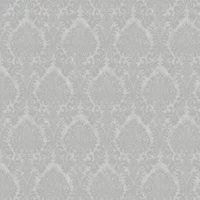 Grandeco Life Nomad Chenille Damask Silver Wallpaper A50105 - Vinyl Damask