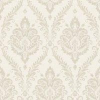 Grandeco Classical Grand Damask Textured Wallpaper, Neutral