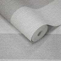 Grandeco Classic Wide Textured Stripe Wallpaper Grey