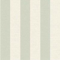 Grandeco Wide Textured Stripe Wallpaper, Green Cream