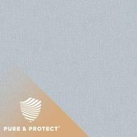 Grandeco Boutique Pure & Protect Cirrus Woven Linen Textured Antibacterial Wallpaper Light Blue, Blue