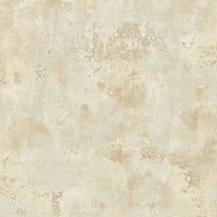 Grandeco Life Galvanised Cream Wallpaper A65204 - Textured Distressed Metallic