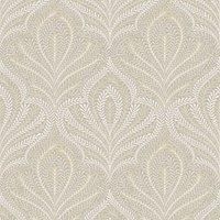 Grandeco Margot Ornamental Filigree Metallic Damask Textured Wallpaper Neutral