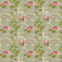 Grandeco Life Lola Green Wallpaper A68803 - Hand Painted Floral Trail