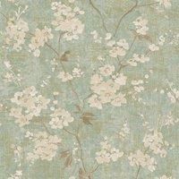 Paul Moneypenny Anethe Blossom Sage Green Wallpaper Floral Paste The Wall Vinyl