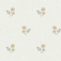 Grandeco Life Clematis Sprig Sage Wallpaper A73103 - Textured Vinyl Floral
