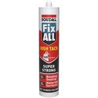 Soudal Fix All High Tack Hybrid Polymer Sealant Adhesive Black / White / Clear