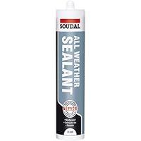 Soudal ALL WEATHER SEALANT Weatherproof Roofing Silicone 300ml - CLEAR