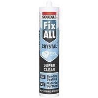 Soudal Fixall Adhesive Crystal, 100% transparent