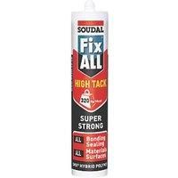 Soudal Fix All High Tack Adhesive & Sealant White 290ml (64585)