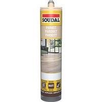 Soudal Parquet Flexible Joint Sealant 300ml Laminate Wooden Floor Sealer Medium Oak