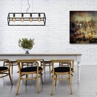 Lucide Fabian pendant light, metal lampshade, 4-bulb