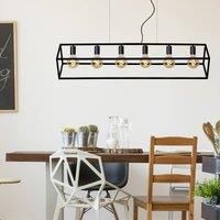 Lucide Fabian pendant light, metal lampshade, 6-bulb