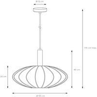 Lucide Corina pendant light, cream, 50 cm, E27