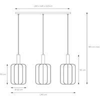 Lucide Corina pendant light, cream, 3-bulb, E27