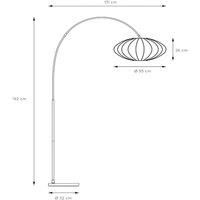 Lucide Corina arc lamp, beige, E27, 192 cm, plastic