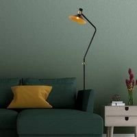 Lucide Pepijn floor lamp in black and gold, one-bulb