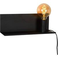 Lucide Bedside lamp, Metal, E27, 40 W, Black