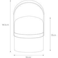 LUCIDE Little Joe - Outdoor Table Lamp - Diameter 10 cm - LED Dim. - 1 x 3 W 3200 K - IP44-3 StepDim - White