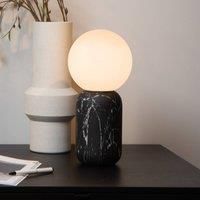 Lucide Marbol table lamp in a marble look, black/opal
