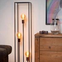 Arthur floor lamp with a metal frame, three-bulb