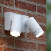 Lucide Taylor outdoor wall spotlight sensor, 2-bulb white