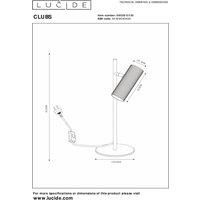 Lucide Clubs table lamp, rotatable and pivotable, black