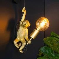 Lucide Extravaganza Chimp wall light, matt gold/black
