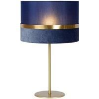 LUCIDE Lamp, Linen Metal Textile, Blue
