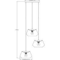 LUCIDE Jessica - Pendant Light - Ø 35,5 cm - 3xE27 - Black