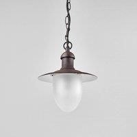Lucide Aruba outdoor hanging light, rusty brown