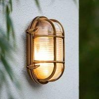 Lucide Dudley outdoor wall light, brass