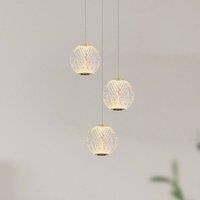 LUCIDE CINTRA - Pendant Light - Ø 25 cm - LED Dim. - 3x4,7W 2700K - Transparant