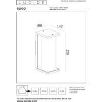 Lucide Sligo outdoor wall light IP65 black, 27.8 cm high