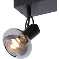 Lucide Madee ceiling spotlight, black/smoke, three-bulb