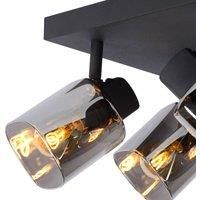 Lucide Alion downlight, smoky grey, 4-bulb